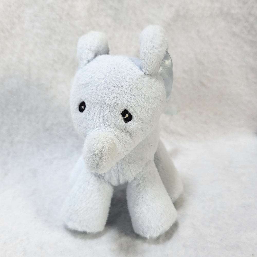 Gundâ Baby Bubbles Elephant Blue Plush Rattle Stuffed Animal